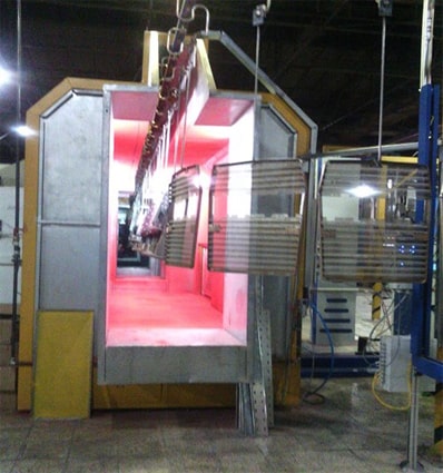 خط رنگ پاشش پودری